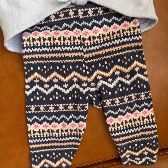 Carter’s 2-Piece Heart Top and Legging Set Blue/Pink size 3 months - Picture 3 of 5